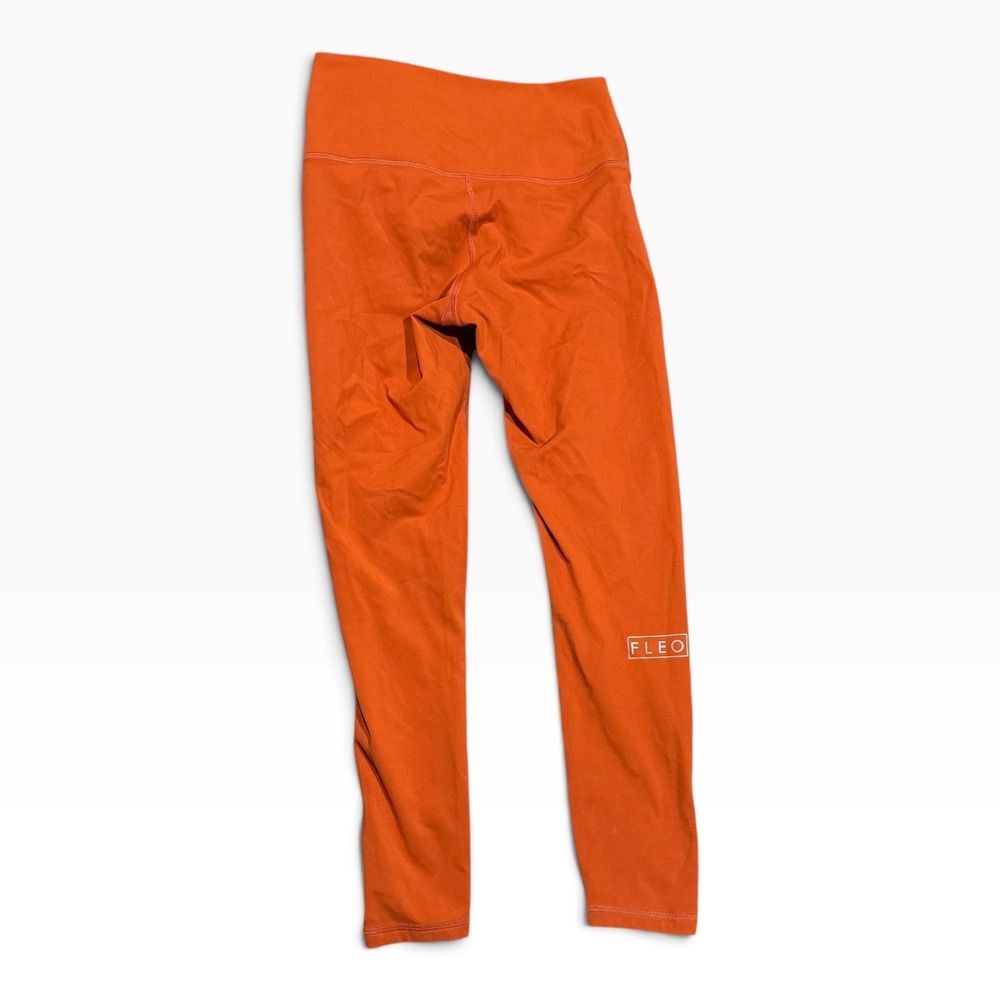 FLEO Leggings Women Medium Orange Excellent High Waisted Athletic Tights